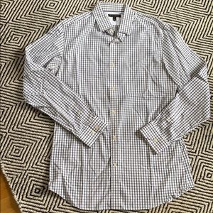 Banana Republic black/white checkered dress shirt